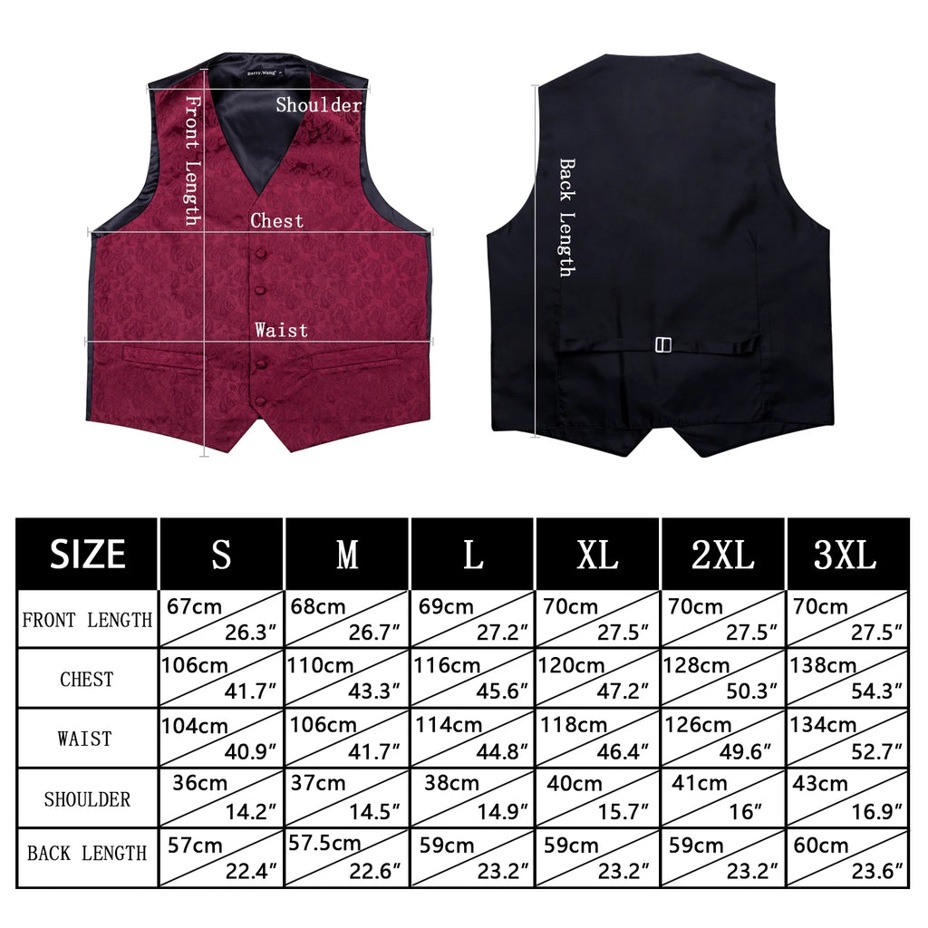Designer Vest for Men Purple Embroidered Silk Waistcoat Tie Pocket Square Set Wedding Formal Male Suit Party Barry Wang
