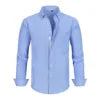 2024 Men Long Sleeve Shirts Spring Autumn Slim Lapel Neck Button Casual Adult Daily Office Men Tops Business Shirt