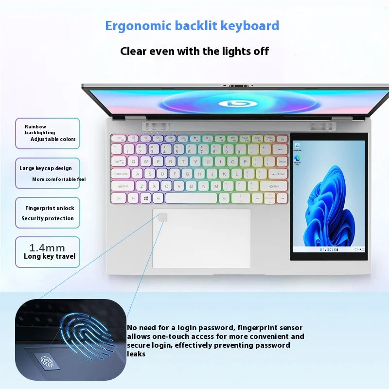 Twinscase Personal Home Laptop Custom Notebook Dual Screen Laptop Gaming Asu Business Laptop Brand New Appl Computer Accessories