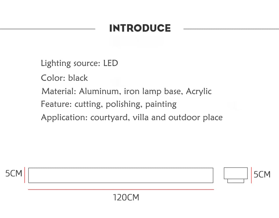 LED Outdoor Wall Light Modern Waterproof IP65 Villa Porch Garden Patio Exterio Wall Lamp Rainproof In Front of Garage Door Lamp