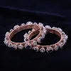 Natural Diamond Pacheli Bangle 9K Rose Gold SI Clarity GH Color Oval Cut 10.74 CT Rhodium Plated IGI Certified Women's Diamond