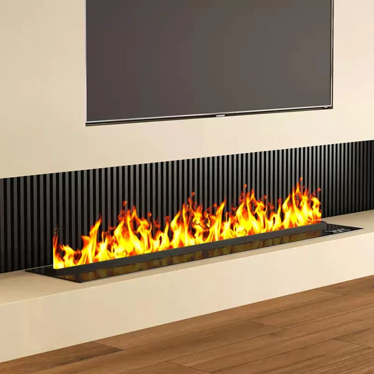 800 mm Steel Insert Remote and Button Control Modern Indoor Decor Electric Steam Fireplace with 3D Vapor Effect for Hotel Use