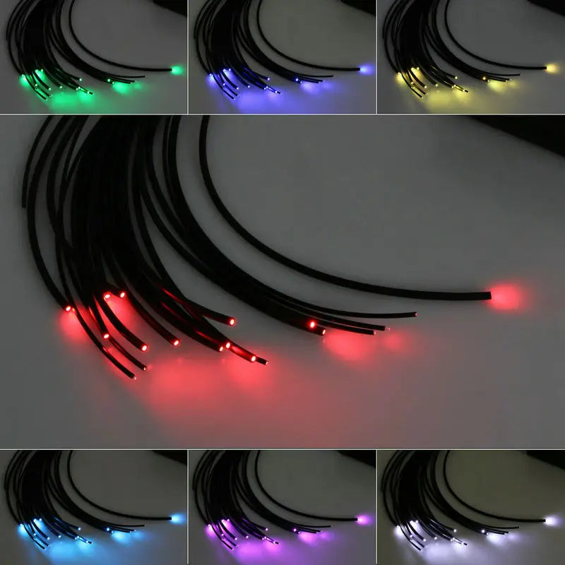 1～10M Black Cover PMMA End Glow Plastic Optic Fiber Cable Inner 1mm~14.0mm Diameter Home Hotel Floor Ceiling Decorative Lighting