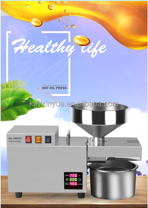 Automatic Home Use Cold Press Oil Machine Coconut Oil Extractor Automatic Grade for Olive Sesame Oil for Cooking Edible Purpose