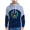 Men's Hoodies Custom Blue Polynesian Pohnpei Tribal Designer Sweater Boy Casual Oversized Hoodies Sweater