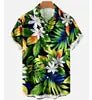 Full Printing Hawaiian Blouse Sublimation Summer Wear Casual Digital Print Button up Short Sleeve Men's Beach Hawaiian Shirts