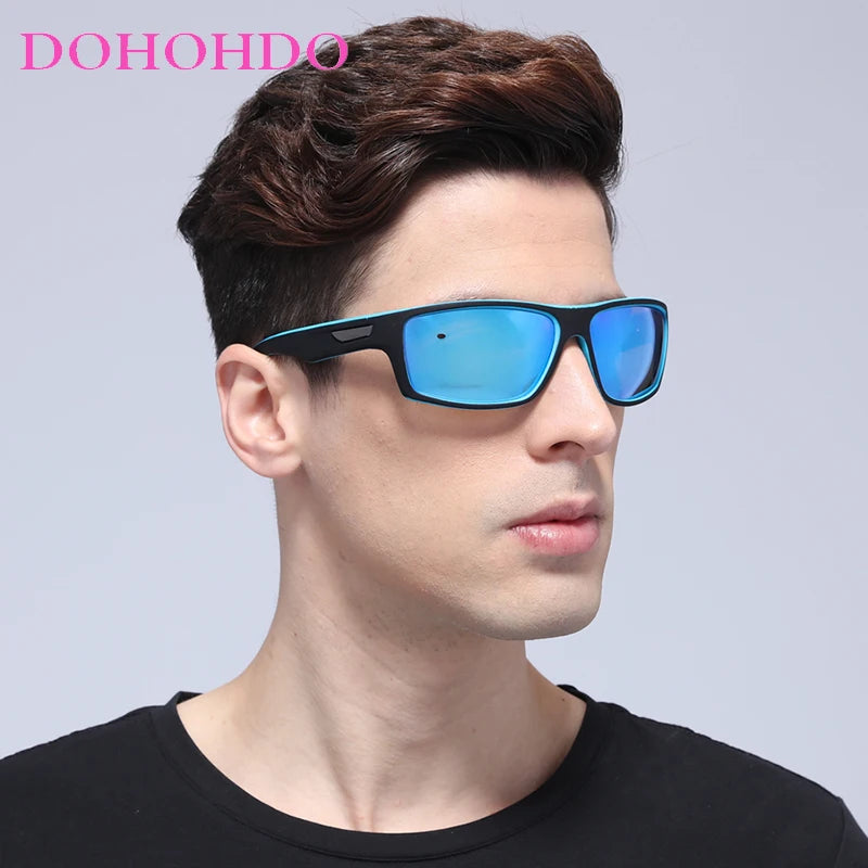 DOHOHDO New Luxury Polarized Sunglasses Men Car Driving Anti-Glare Sun Glasses For Male Colorful Film Series UV400 Gafas De Sol
