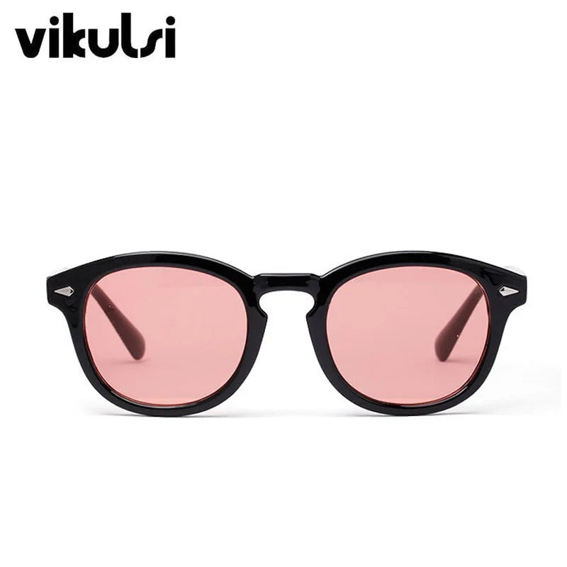 Johnny Depp Smalll Round Sun Glasses Brand Designer Rayeds Sun Glasses Female Outdoor Tony Stark Men Sun Glasses Oculos de sol