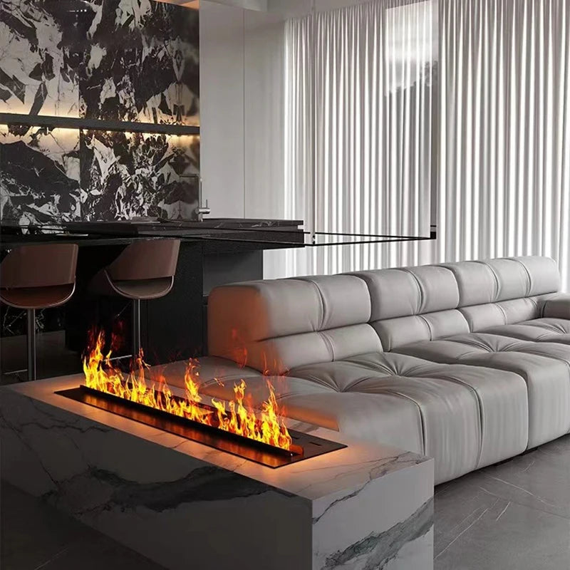 800 mm Steel Insert Remote and Button Control Modern Indoor Decor Electric Steam Fireplace with 3D Vapor Effect for Hotel Use