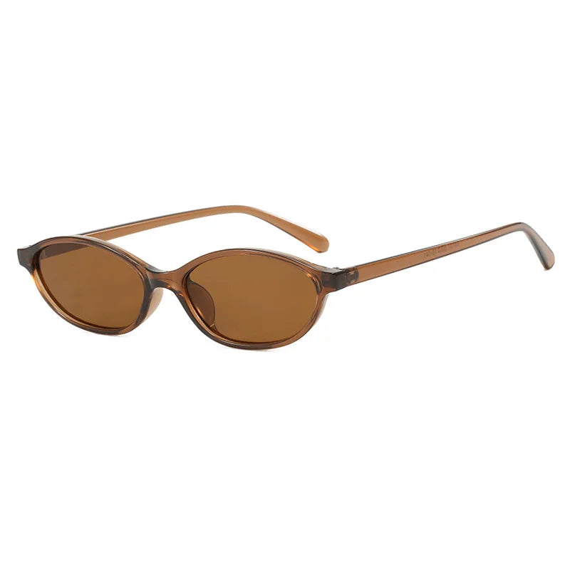 Superhot Eyewear 13409 Fashion 2024 Women Vintage Oval Cat Eye Narrow Travel Shades Sunglasses