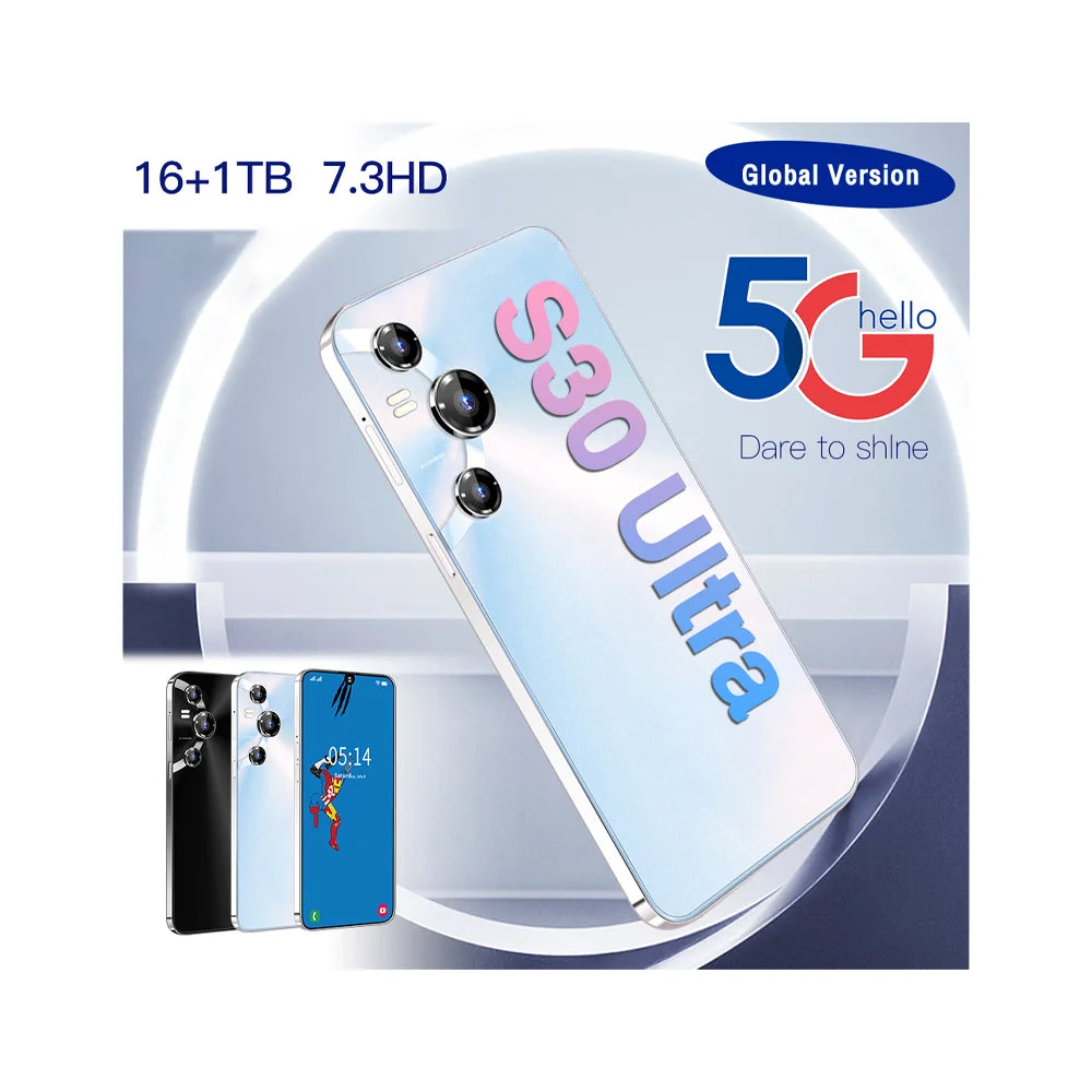Original 6.53 Inch Mobile Phones S30 ultra Smartphone 3g+64GB Android8.1 Quick Charge Celular Telephone
