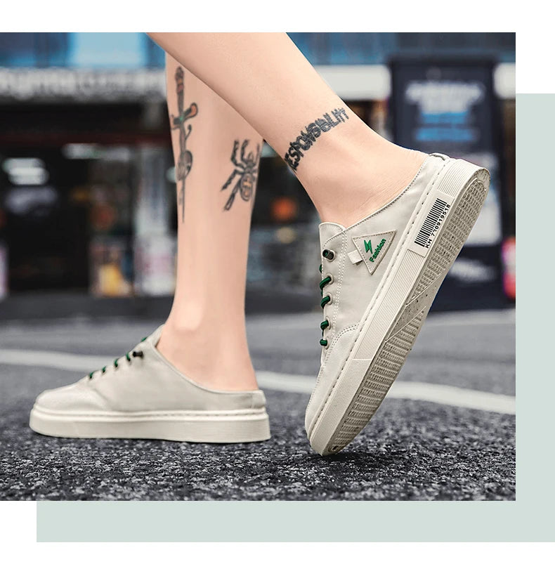 Men's Slip-ons Canvas Shoes Non-heel Casual Shoes Autumn Summer Slippers 2021 Original Fashion Male Sneakers Zapatos De Hombre