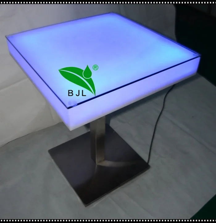 Night Club Furniture Waterproof Led Lighted Acrylic square bar Table