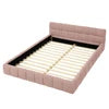 M Queen Size Upholstered Bed Frame Durable Bedroom Furniture Chenille Fabric Platform Bed Frame with Tufted Headboard
