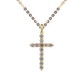 High Quality 18k High-Purity White Gold Lab Diamond Cross Decoration Pendants
