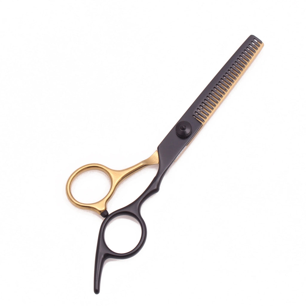 Hair Scissors Set Japan Stainless 6" Sharp Thinning Shears for Barber Shop Haircut Salon C1001 Gold Black Hairdressing Scissors
