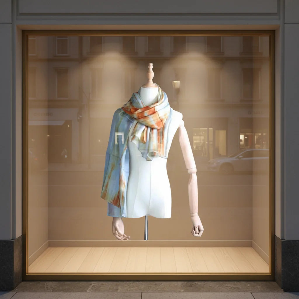 Linen Sai Gon Silk Solid Scarf Luxury Jacquard Woven Multi-Functional Winter Warm Screen Printing 70x180cm Women Export 300g