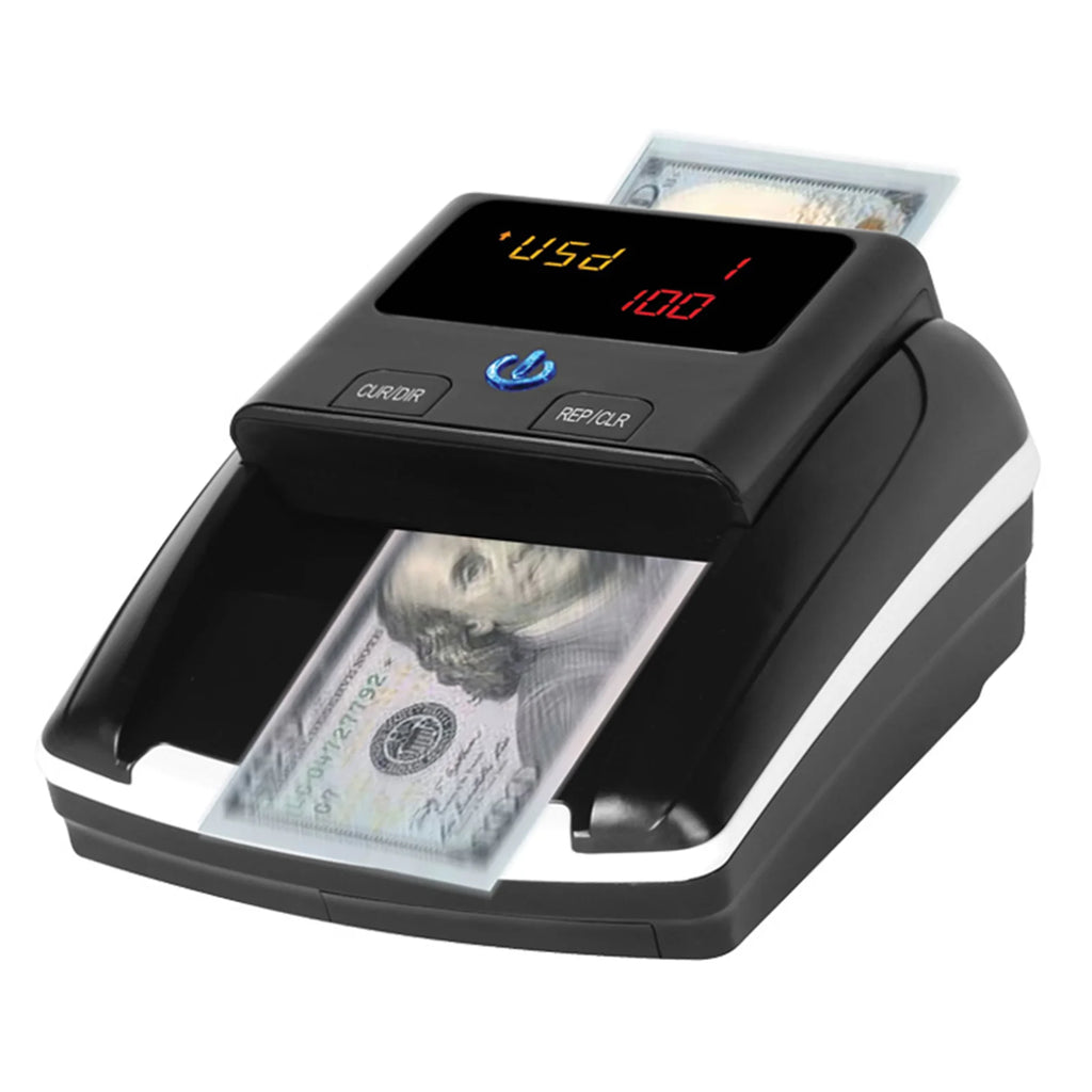Bisofice Portable Mini Money Counter Counterfeit Bill Detector Automatic Money Detection By UV MG IR Image Paper Quality Size