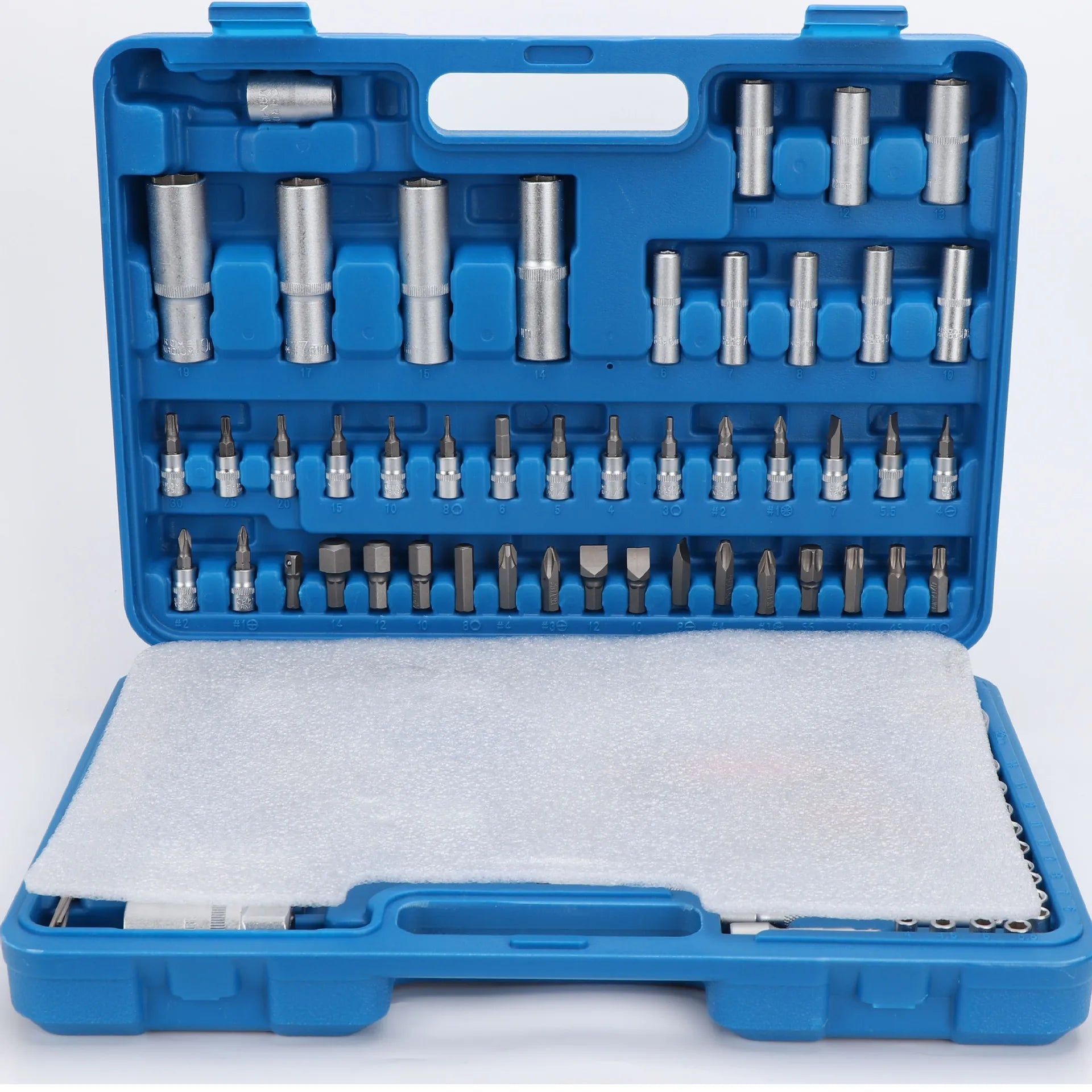 94 Pcs Auto Repair Maintenance Matte Ratchet Wrench Set Hand-Power Combination OEM Hard Case Box Truck Toolbox Socket Wrenches