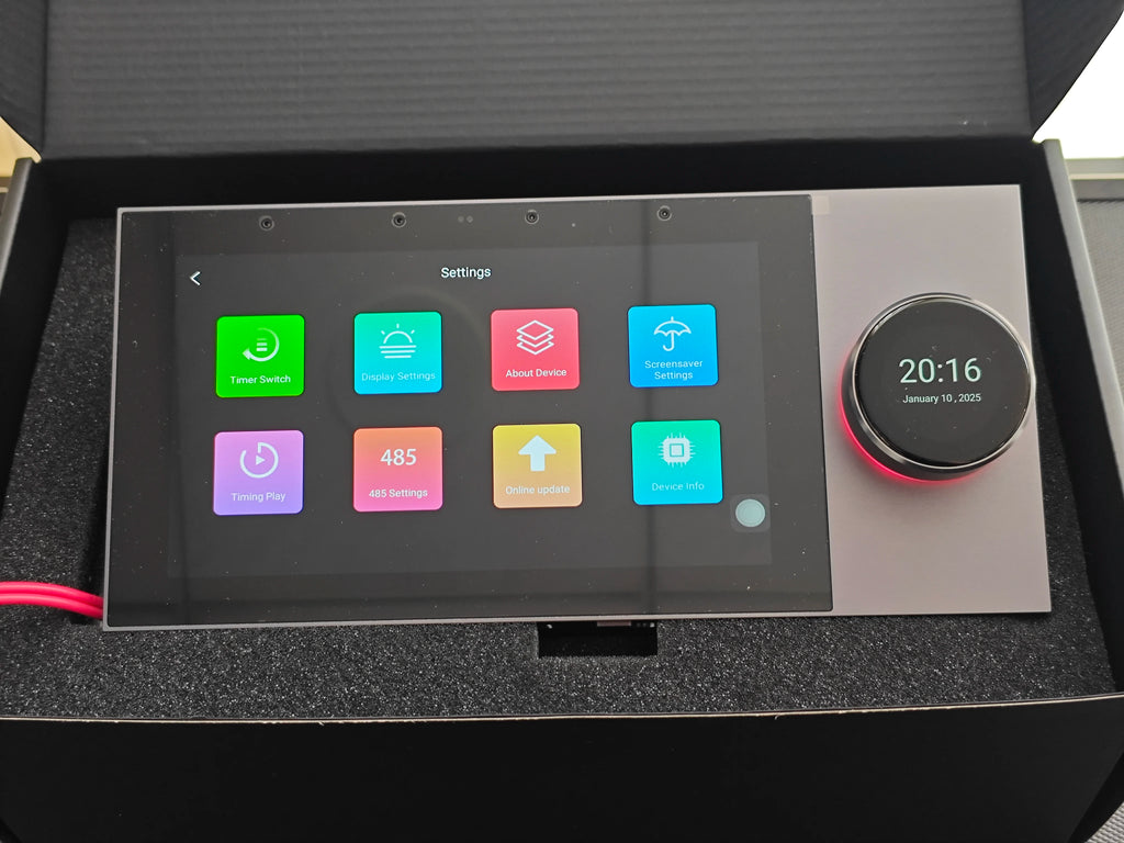 2025 Newest 7 Inch Smart Screen Control Panel Gateway Music Center 2 Zones Music Playback Tuya App Hotel & Home Use Wi-Fi