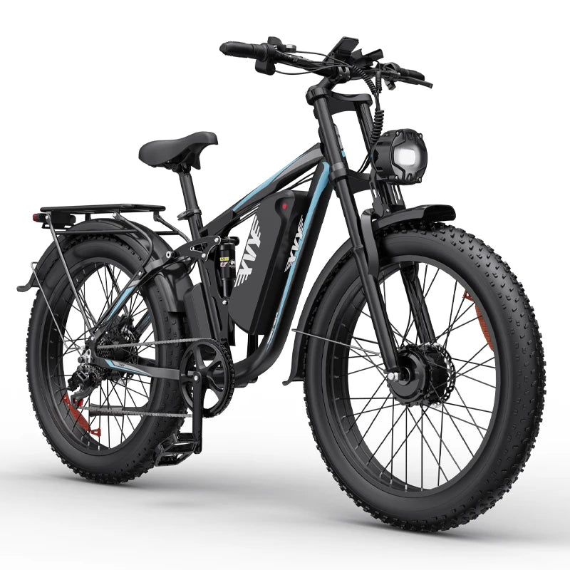 US Free Shipping 26*4.0 INch Fat Tire EBike 48V 23AH Fat Bike Dual Motor Electric Mountain Dirt Bike Electric Bicycle for Adults