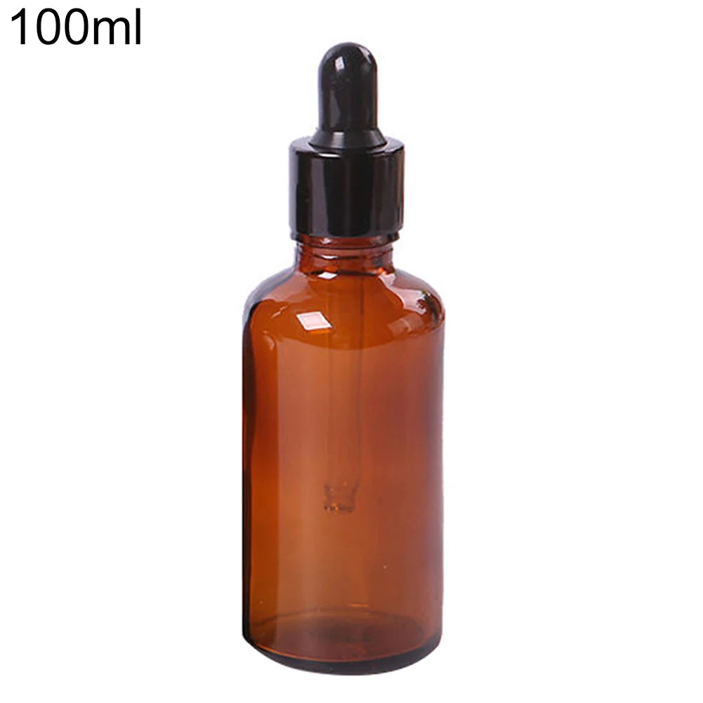 Empty Dropper Bottle Amber essential oil Glass Aromatherapy Liquid Brown 5-50ml Drop for massage Bottles Refillable