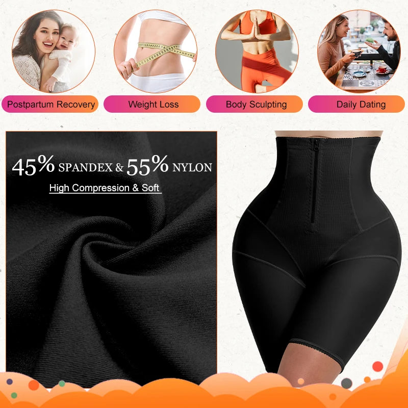 Women High Waist Trainer Body Shaper Panties Tummy Belly Control Body Slimming Control Postpartum Recovery Shapewear Panty