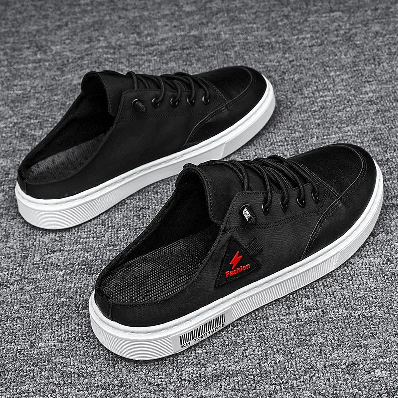 Men's Slip-ons Canvas Shoes Non-heel Casual Shoes Autumn Summer Slippers 2021 Original Fashion Male Sneakers Zapatos De Hombre