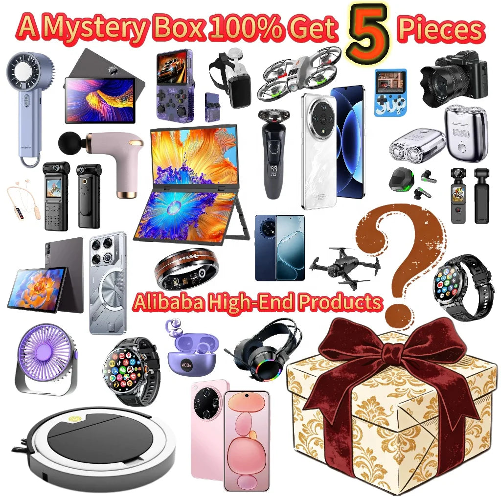 Lucky Electronics Mystery Box High Quality 3C Product 100% Surprise New Christmas Gift Watch Earphone Smartphone Tablet Laptop