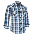 Men's Western Pearl Snap Button up Casual Cowboy Long Sleeve Two Pockets Work Plaid Shirts