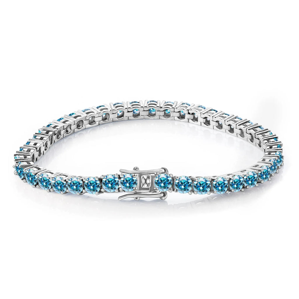 Fashion Exquisite Bracelet Bracelet 925 Sterling Silver Wedding Bracelet Tennis Shiny Colorful Moissanite Women Fashion