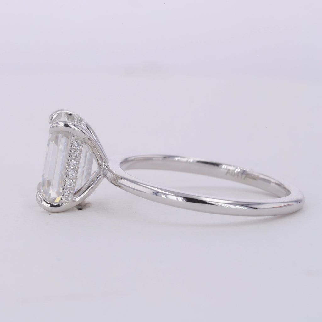 Starsgem 1CT DEF VS VVS Emerald Cut 10k 14k 18k White Rose Yellow Gold Lab Diamonds Jewelry Rings
