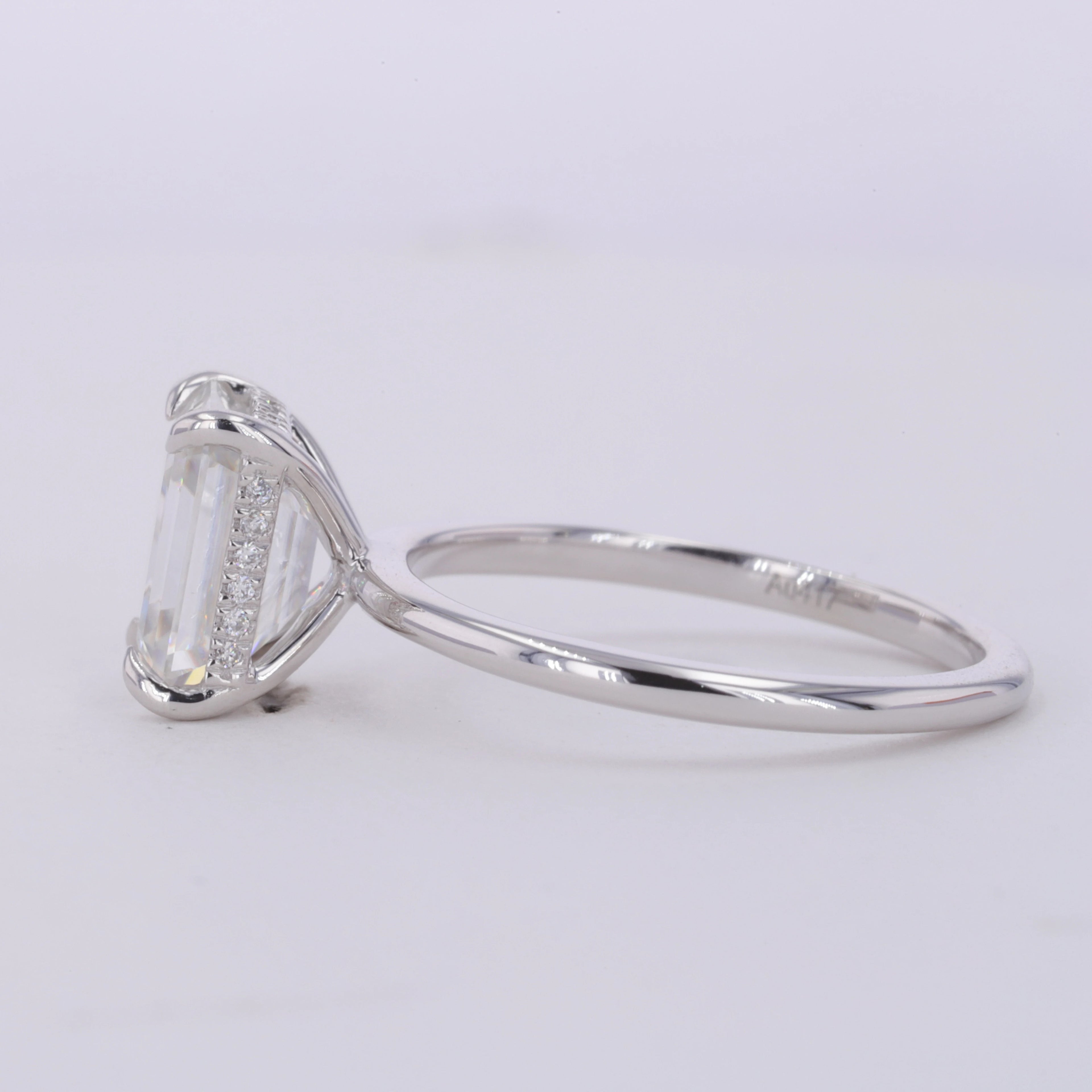 Starsgem 1CT DEF VS VVS Emerald Cut 10k 14k 18k White Rose Yellow Gold Lab Diamonds Jewelry Rings