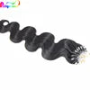 Wholesale Hali Hair Vietnamese Hair Double Drawn Raw Virgin Remy Body Wavy Micro Link Machine Double Weft Perm Extensions 1B