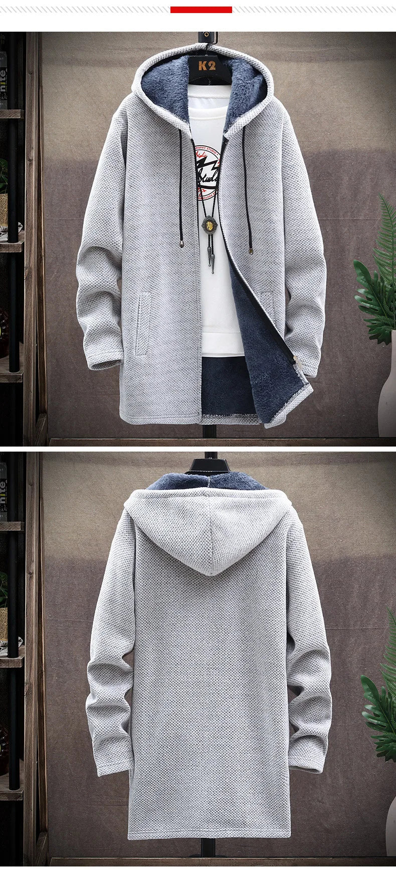 Winter Men Sweater Fleece Cardigan  Jacket Men\'s Slim Sweaters Winter Long Hooded Sweater Thick Warm Coat Mens Clothing 2026