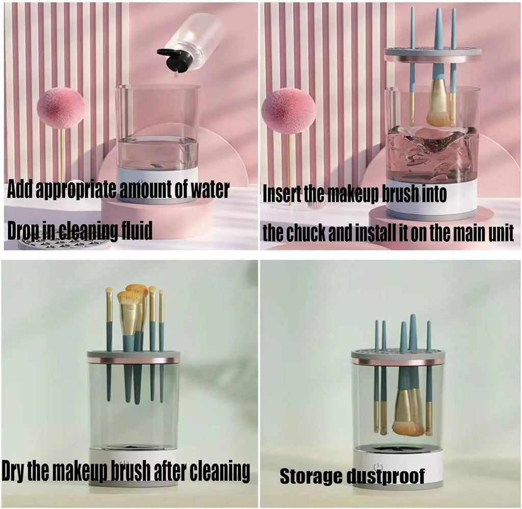 3 in 1 Automatic USB Household Electric Makeup Brush Cleaner Dryer Machine Portable Electric Makeup Brush Cleaner