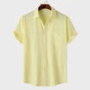 Liu Ming Custom Summer Men's Casual Short Sleeve Hawaiian Beach Shirts Breathable Cotton Button Design for Holidays Beach
