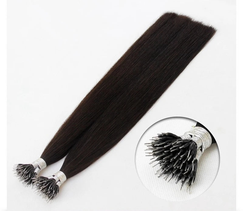 100% Virgin Human Hair Extensions Light Color Cuticle Keratin Bonded Nano Ring Tip Wholesale From Vietnam