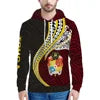 Men's Hoodies Custom Blue Polynesian Pohnpei Tribal Designer Sweater Boy Casual Oversized Hoodies Sweater