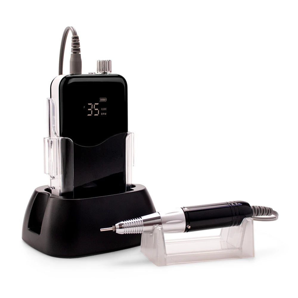 USA Market Popular Nail Beauty Art Strong Portable Mobile Smart Electric Hand Piece Carbon Brush Motor Nail Drill Machine