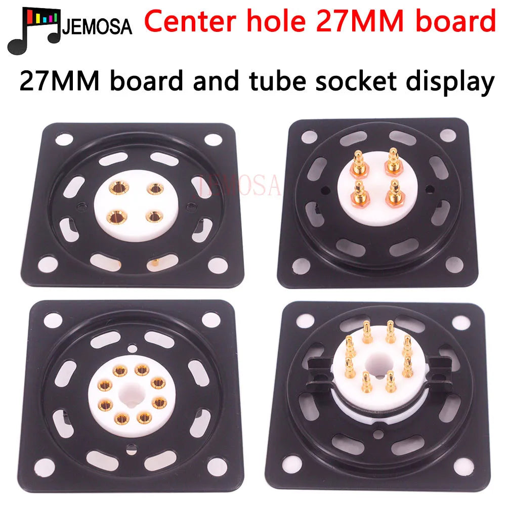 1PC Vacuum Tube Shock Proof Iron Plate Tube Socket Mounting Plate 2A3 300B  KT88 EL34 6V6 KT66 6550 Hifi Audio Tube Amplifier