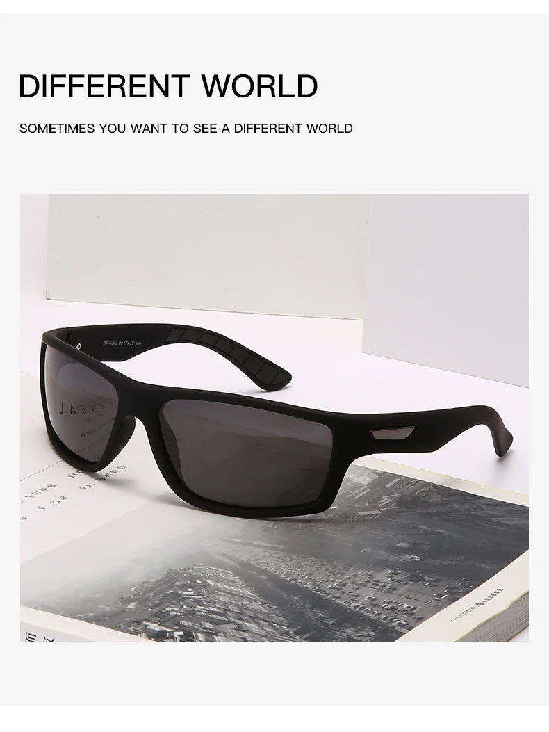 DOHOHDO New Luxury Polarized Sunglasses Men Car Driving Anti-Glare Sun Glasses For Male Colorful Film Series UV400 Gafas De Sol