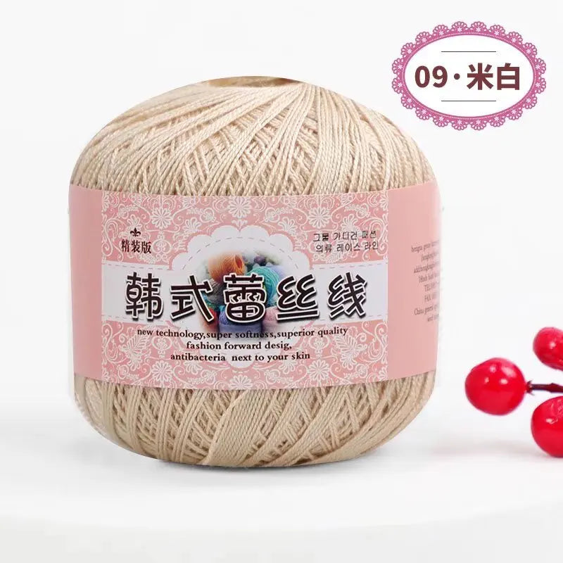 Korean Handmade Knitted Sweater Coaster Jacket DIY Baby Pure Cotton Yarn Carded Dyed Anti-Pilling