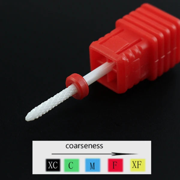 Ceramic Nail Drill Bit Milling Cutter for Electric Manicure Drill Bits Flame Corn Files for Pedicure Machine Polish Accessory