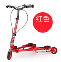 Folding Kids Scooter with 3 Wheels, Portable 2 Pedal Scooter Tricycle, Scissors Scooter with Adjust Height, PU Wheel Kid Scooter