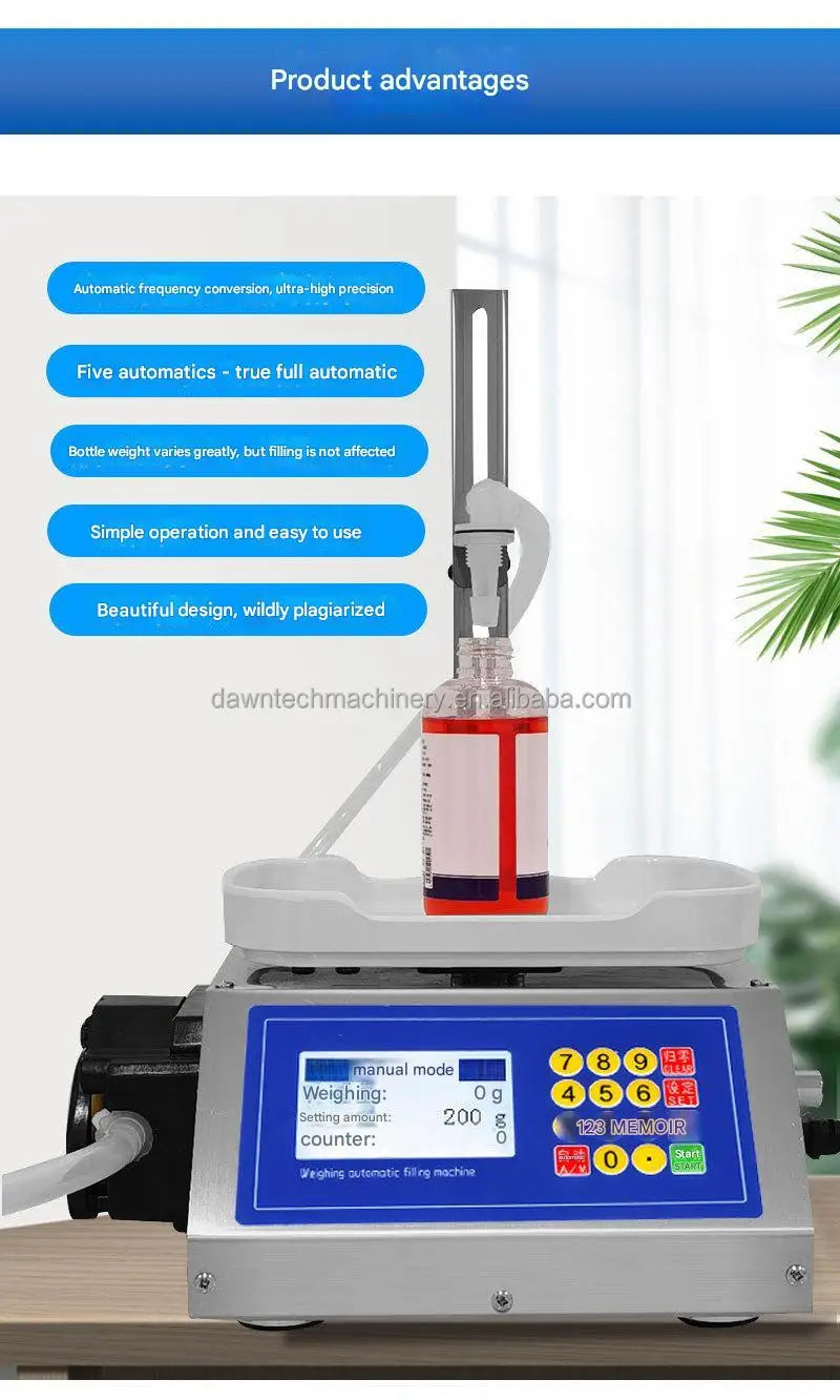 Honey Beverage Oil Shampoo Perfume Essence Dispensing Cosmetic Small Weighing Liquid Can Bottle Filling Machine