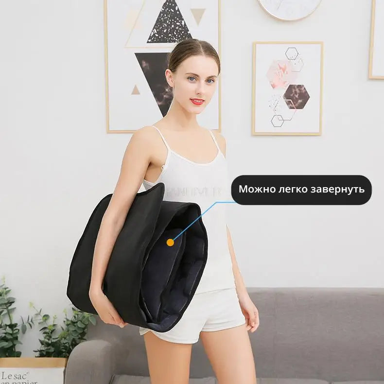 Electric Neck Massager Heating Vibrating Back Waist Massage Cushion Shiatsu Body Massage Mat for Home Office Car