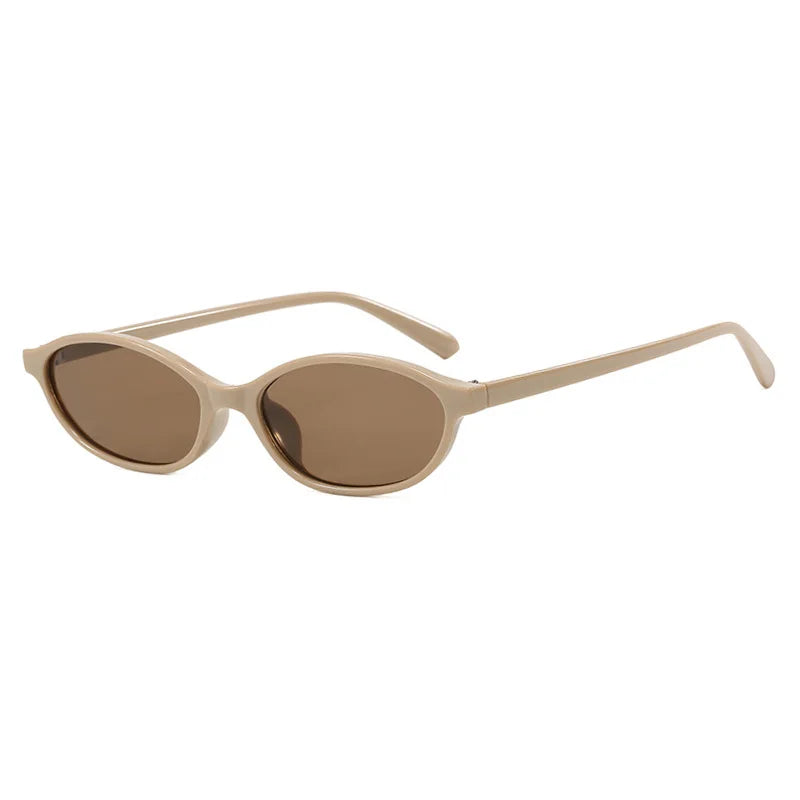 Superhot Eyewear 13409 Fashion 2024 Women Vintage Oval Cat Eye Narrow Travel Shades Sunglasses