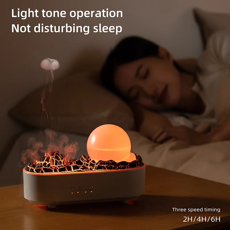 New Arrival USB Cool Mist Ultrasonic Air Humidifier Crystal Ball Smoke Ring Plastic Home Oil Diffuser for Hotels Households
