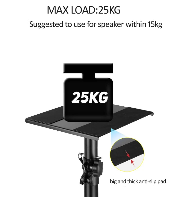 (1 pair=2 Pcs) SF20 68CM 116CM Adjustable Universal Surround Sound Speaker Floor Stand No Hole